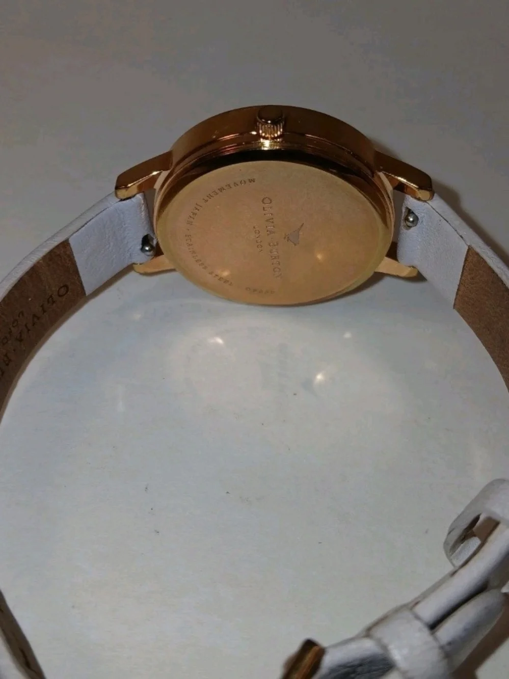 Olivia Burton Abstract Florals Watch With SilverWhite Tone Face & Grey Band 34mm